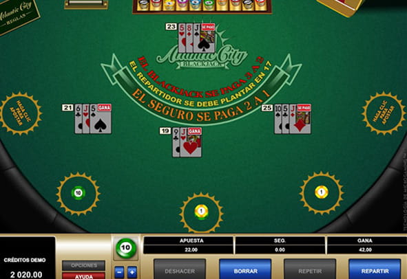 Demo homepage where you can try and play free blackjack online.