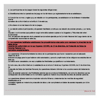 Extract from the Data Protection Law DGOJ