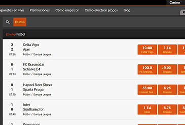 At 888sport you can bet on a lot of football matches