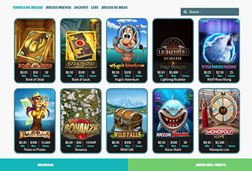 All the games available at Cashmio casino.