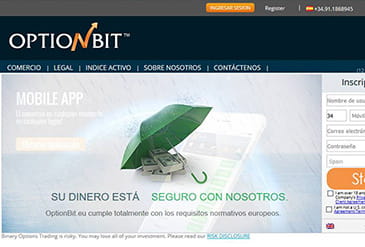 Home page of OptionBit, a broker that complies with Cypriot and dollarpean laws
