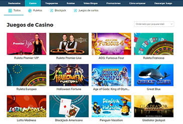 Selection of StarCasino games